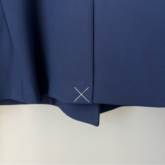 NWT Ann Taylor Womens 16 Navy The Shorter Two Button Blazer Bi-Stretch Academia - Picture 10 of 15